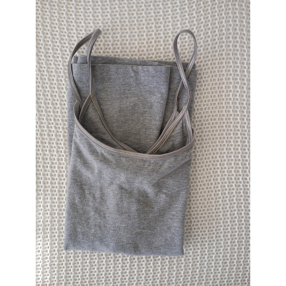 GAP Bundle White Ribbed Open Back Tie Top & Grey Camisole Cami Set S Capsule - Picture 12 of 12